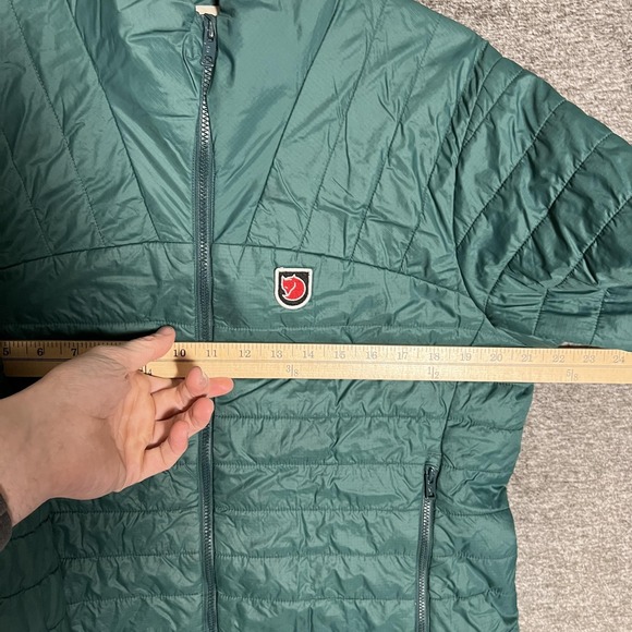 Fjallraven Expedition X-Latt Jacket Womens Large Green Lightweight Puffer Zip - Picture 4 of 13